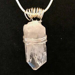 Natural Clear Quartz Pendant (Reiki Infused)